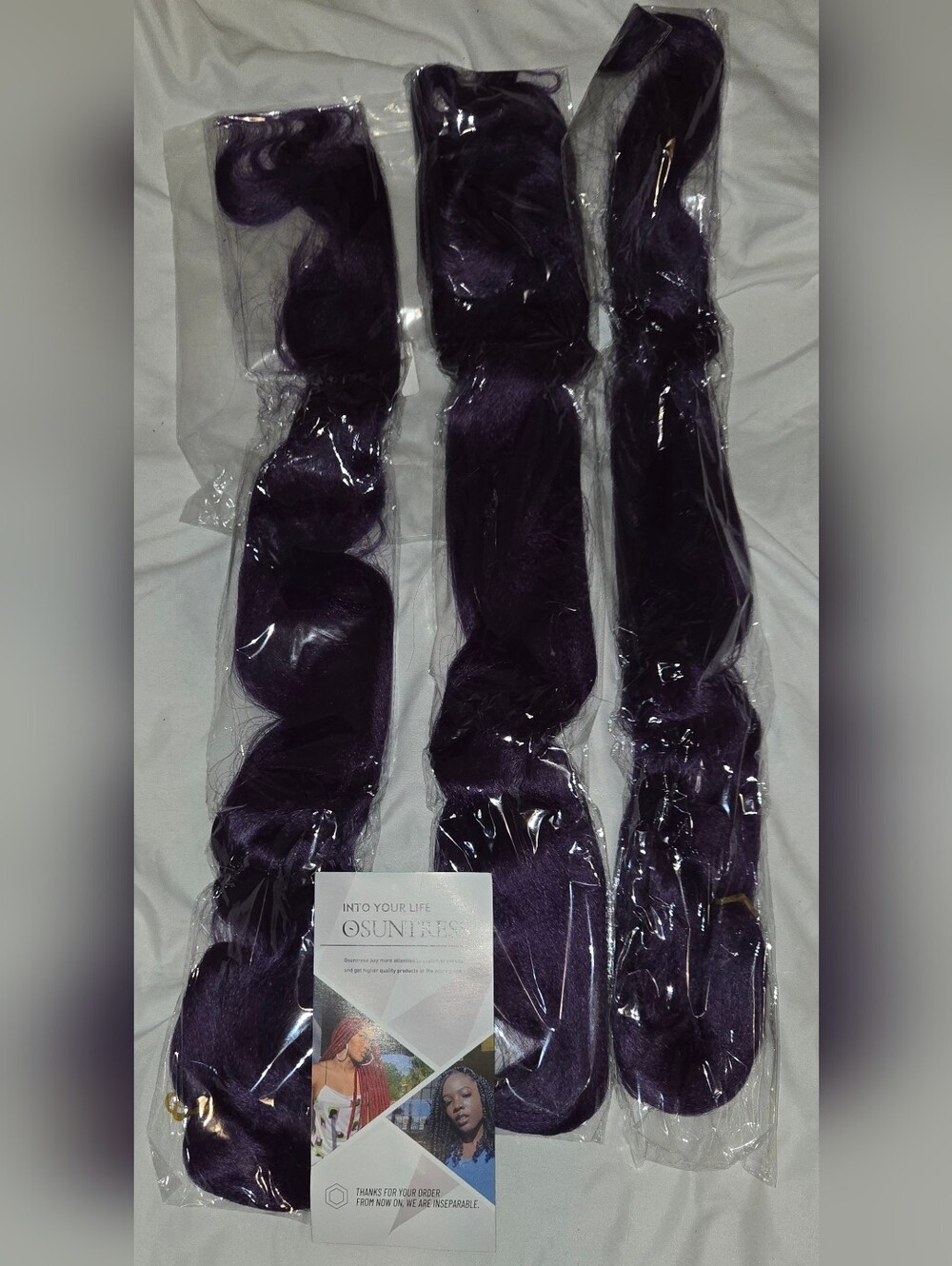 Deep Wave Synthetic Hair Extensions - Dark Purple